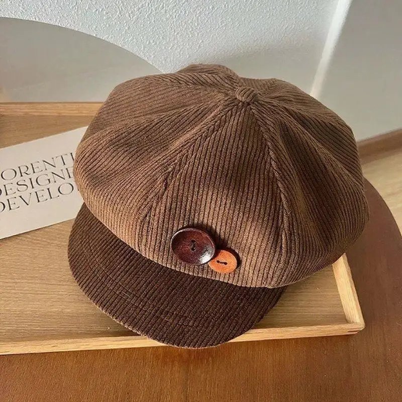 Vintage Corduroy Beret Hat
