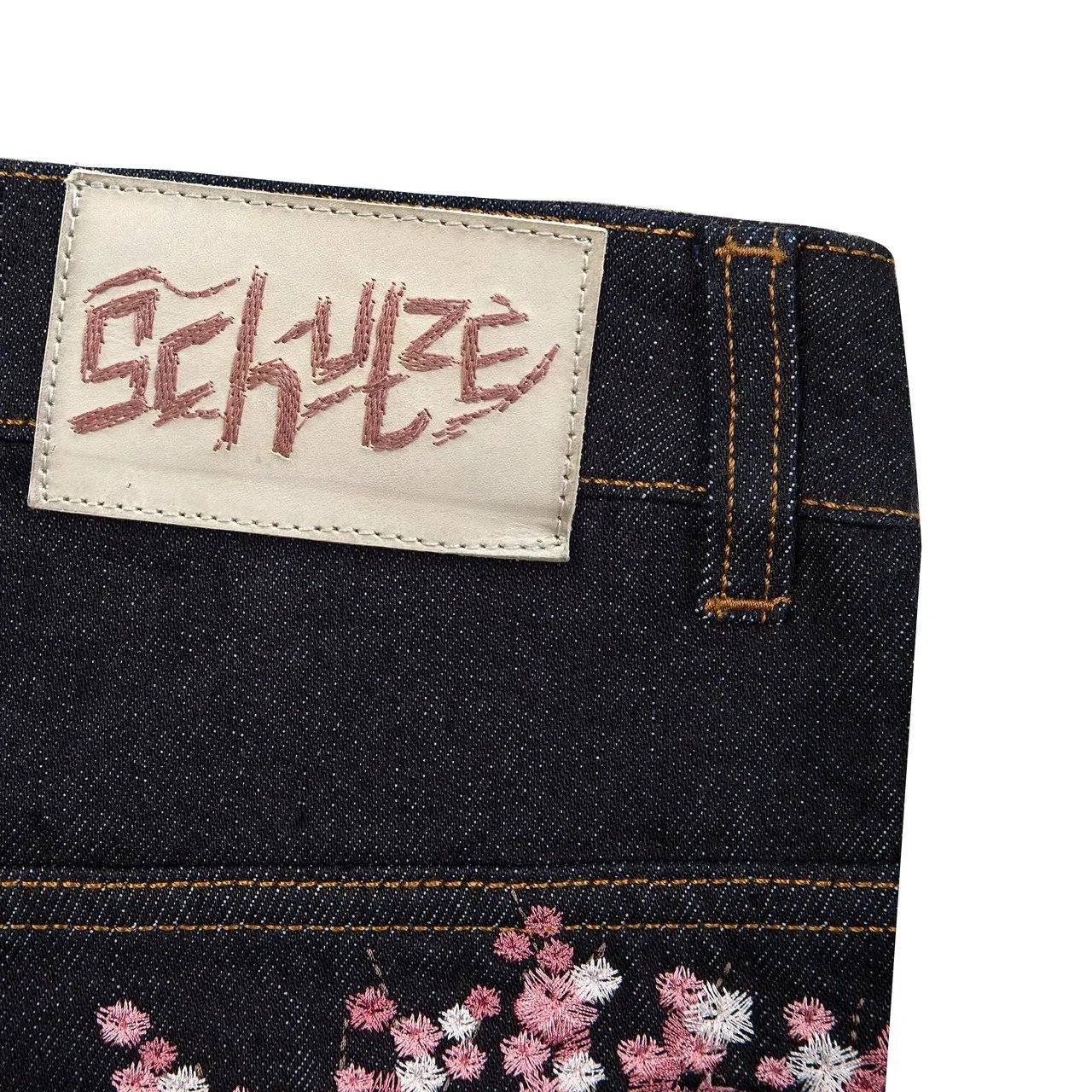 Vintage Cherry Blossom Knight Embroidery jeans Vintage Cherry Blossom Knight Embroidery jeans