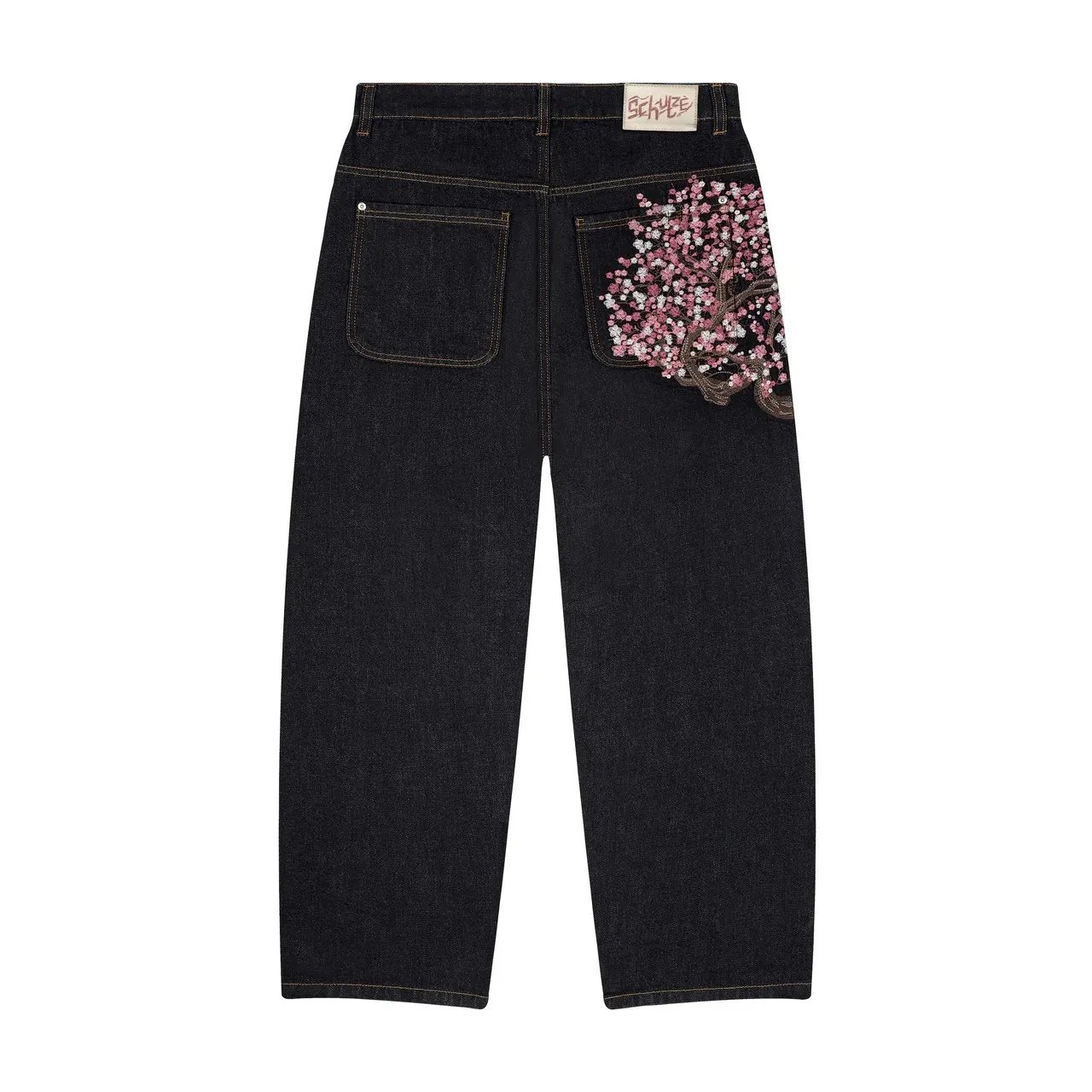 Vintage Cherry Blossom Knight Embroidery jeans Vintage Cherry Blossom Knight Embroidery jeans
