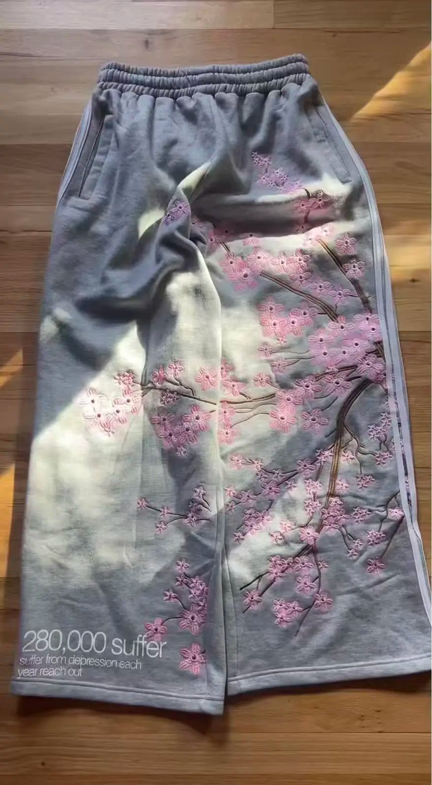 Y2K Cherry Blossom Streetwear Pants Y2K Cherry Blossom Streetwear Pants