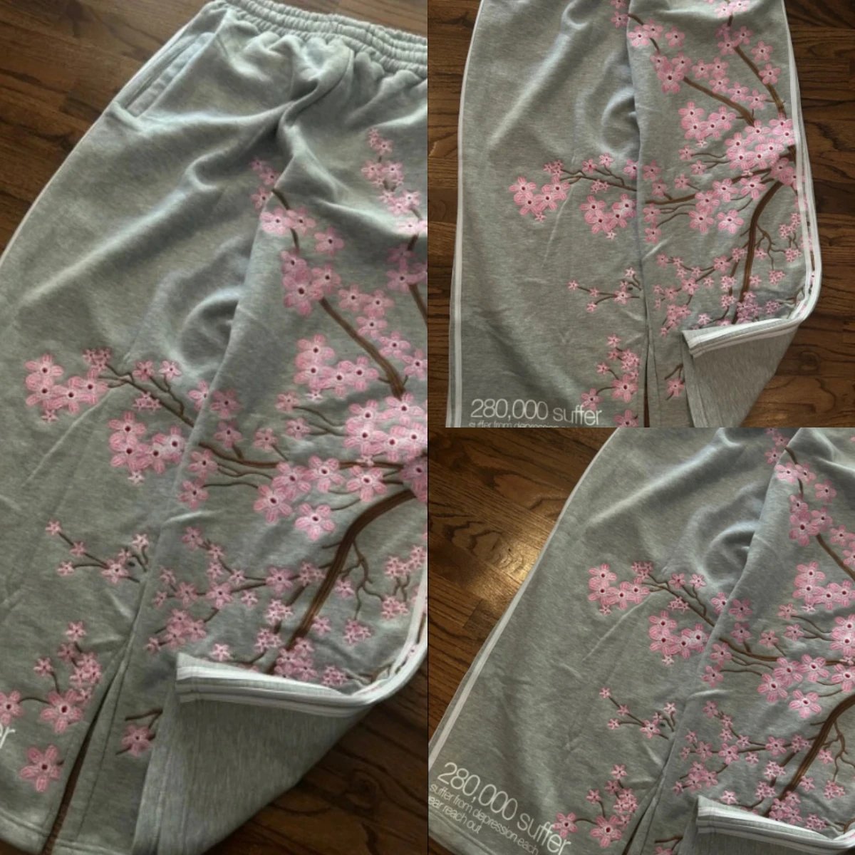 Y2K Cherry Blossom Streetwear Pants Y2K Cherry Blossom Streetwear Pants