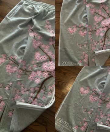 Y2K Cherry Blossom Streetwear Pants