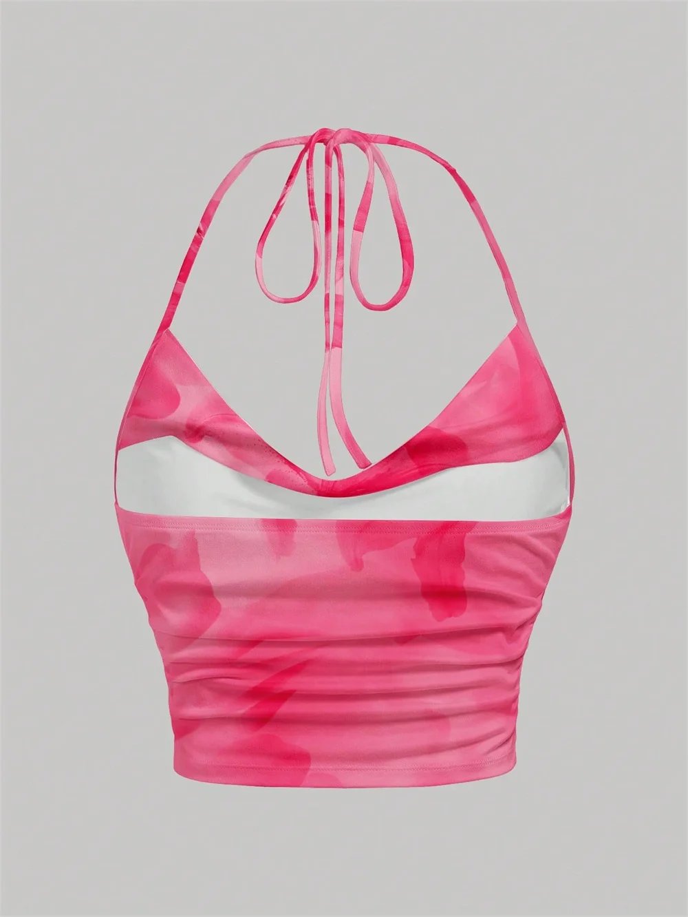 Y2K Tie Dye Halter Crop Top