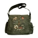 Dragonfly Print Crossbody Messenger Bag