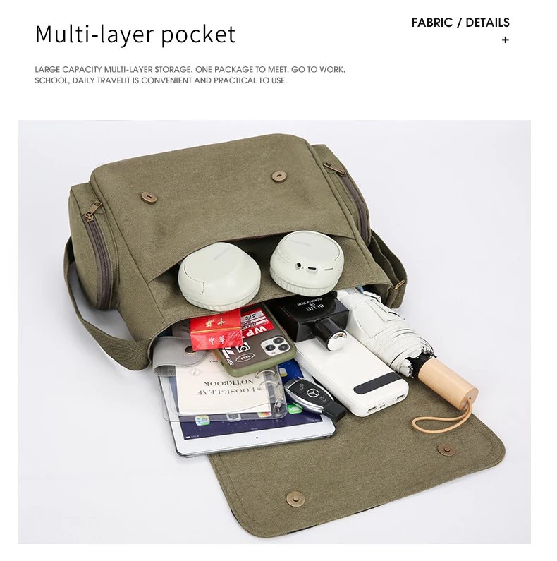 Dragonfly Print Crossbody Messenger Bag