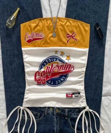 Y2K drawstring crop vest 6 80014 q0picf