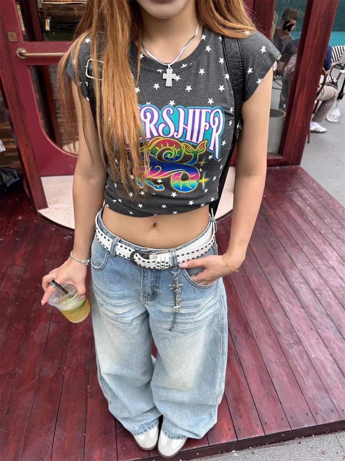 Vintage Y2K Embroidery Jeans Women