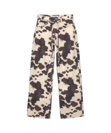 Cow Print Y2K Jeans Women