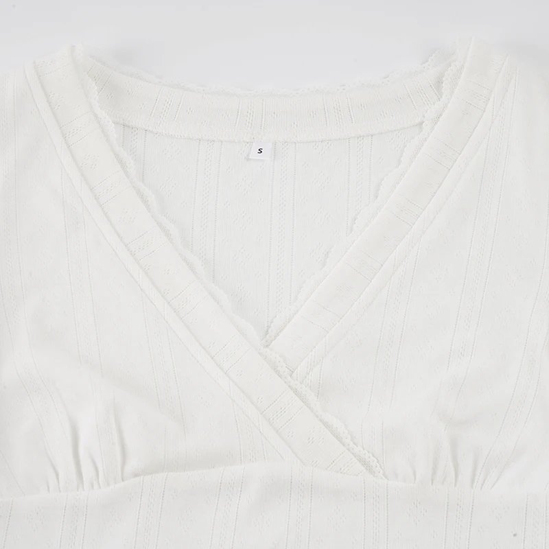 Cross V Neck Slim T-Shirt