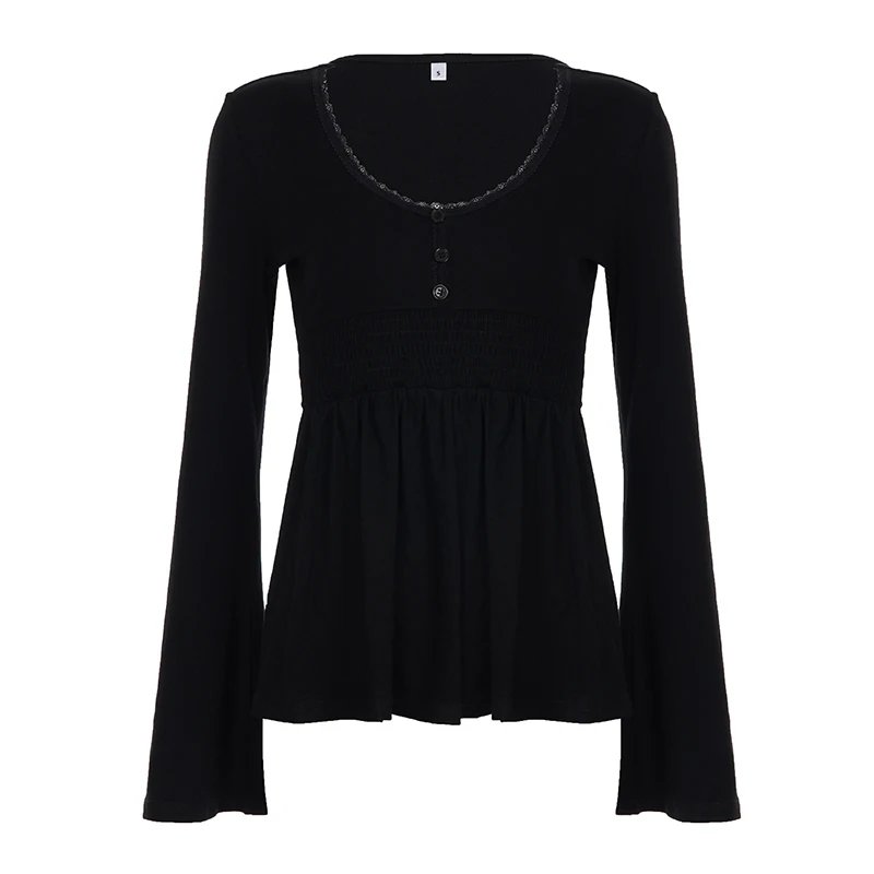 Lace Trim Knit Top